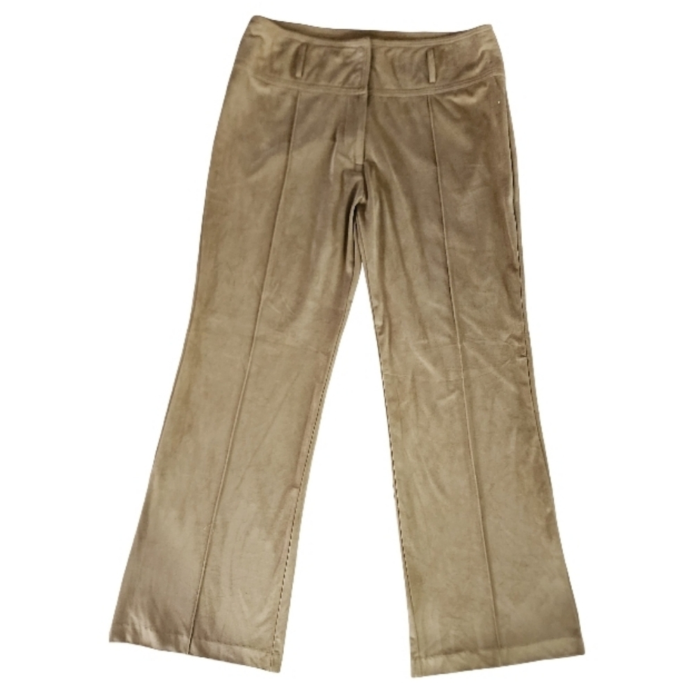 View By A.B.W.A. Camel Velour‎ Pants Women’s 14 Made USA Y2K Straight Leg NWT